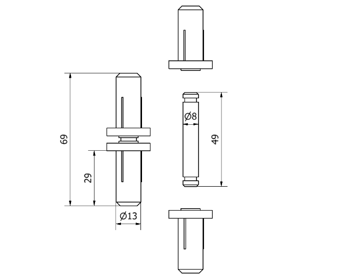 Otočný závěs PP AZ-00033-S01